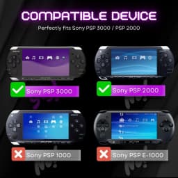 Clear Hard Case for PSP - Full Cover Protector with Clear Display Movie Bracket,Shock/Scratch Resistant for PSP 2000/3000