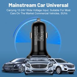 250W 5 Port Car Charger Super Fast Charging PD QC3.0 USB C Car Phone Charger Type C Adapter In Car For IPhone Huawei Realme OPPO