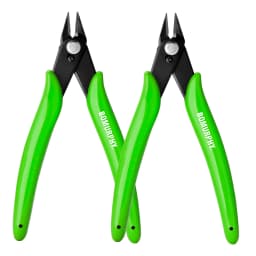 BOMURPHY 2Pcs 170 Model Flush Cut Pliers Precision Wire Cutters for Jewelry Making Electronic Repair