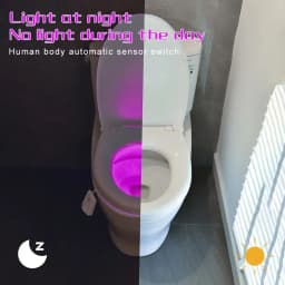 Toilet Night Light Motion Sensor Light with Star Projector 7 Color Rechargeable Decoration LED Night Lamp For Bathroom Washroom