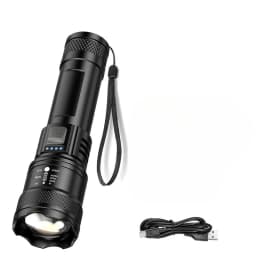 100000LM Super Bright Flashlight Rechargeable LED Torch Long Range Tactical Lamp for Outdoor Waterproof Camping Fishing Lantern