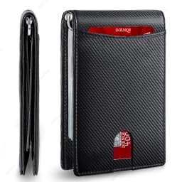 Rfid Carbon Fiber Men Wallets Credit Card Holder Business Money Bag Slim Thin Mini Male Small Short Black Walet Billfold Vallet
