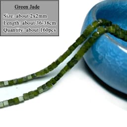 Wholesale 100% Natural Green Jade Cylinder Square Irregular Faceted Round Stone Beads for Jewelry Making Diy Bracelet Charms