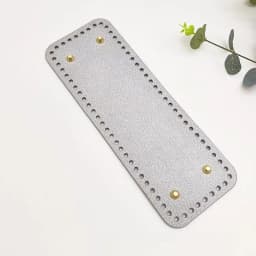 Handmade Rectangular 28 X10cm Bottom For Knitted Bag PU Leather Pad Handcraft Bag Base With Holes DIY Crochet Bag Bottom