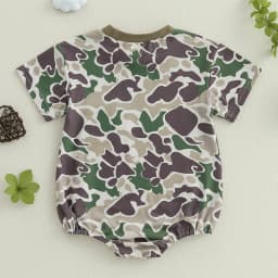 0-18M Newborn Infant Baby Boy Summer Romper Outfit Camouflage Short Sleeve Bodysuit Jumpsuit Clothes