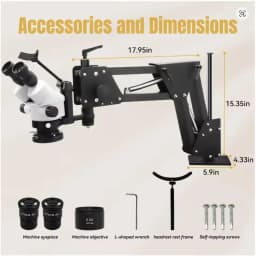 Adjustable Continuous Zoom Stereo Microscope 7X-45X Bench Bracket for Laboratory Jewelry Mobile Phone Repair And Setting Stone