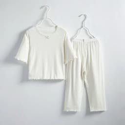 Girls Sets Summer Thin Children Short Sleeve Set Kids Homewear Clothes Girl Pure Color Pajamas Outfits