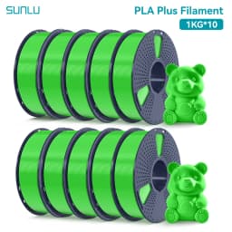 SUNLU 10 Roll PLA Plus/Clear Filament 1.75 Mm +/- 0.02 Mm 1 Kg Spool (2.2 Lbs) Neatly Arranged No Knot Filament Fit Most FDM Pri