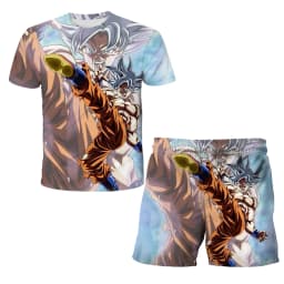 Dragon Ball Z 3D T-shirt Set for Boys Girls Super Goku Saiyan Summer Top+Shorts Children's Short-Sleeve Birthday Gift for Boys