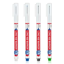 4Pcs/Set 20mm Deep Hole Long Nib Head Markers For Metal Perforating Pen Waterproof Bathroom Woodworking Decoration Multi-Purpose