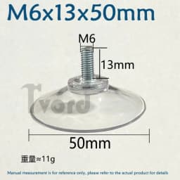 M4 M5 M6 M8 Transparent Suckers With Screw PVC Plastic Sucker Pad Holder Turn Nut Glass Table Tops Storage Tool Hooks