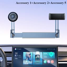 Hipacool Dual-position Car Screen Phone Holder Bracket Metal 360° Adjustable Stand for Tesla Model 3 Highland Y Car Accessories