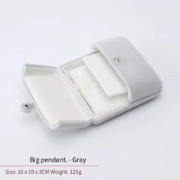 High-Grade Velvet Button Mongolian Double Open Jewelry Box Velvet Ring Ring Bracelet Necklace Packaging Jewelry Box