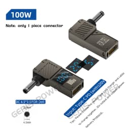 100W Type C Fast Charging Adapter Connector Dc Plug USB C to Universal Laptop Charger Converter for Lenovo Hp Dell Asus Acer