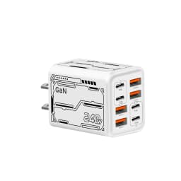 8‑in‑1 GaN 240W PD Desktop Charger 4PD 4USB Multi‑Port Power Adapter For iPhone 16 Xiaomi Samsung Notebook EU US Plug