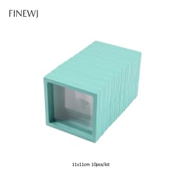 Lot of 10pcs 3D Floating Frame Display Stand Gift Ornament Organizer PE Film Anti-Oxidation Medallions Coin Jewelry Storage Box