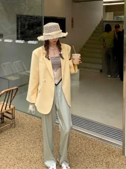 High-Grade Draping Acetate Satin Wide-Leg Pants Women's Summer Thin Ice Silk Cool Smooth Pants Straight Mop Pants