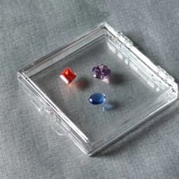 Transparent Diamond Box Gemstone Display Tray Floating Gem Packaging Storage Case Beads Display Showcase Gems Organizer Box