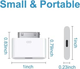 USB C Lighting To 30Pin Adapter Type-c 8Pin To 30 Pin Charging Sync Converter for IPhone 4 4S IPad 2 3 IPod Touch Charger Cord