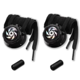 Black and White Flat Twist-Lock Shoelaces Easy-to-Install Automatic Shoelaces Outdoor Sports Shoelace Unisex 1Pair/2Pair