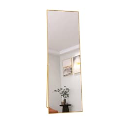 Standing Mirror 162×53cm, Full-Length Mirror, Aluminum Frame Rectangular Cosmetic Mirror for Living Room, Bedroom, Dressing Room