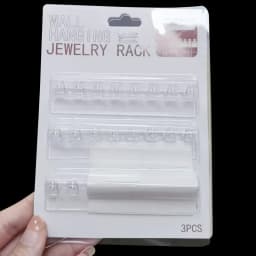 3 Pcs Adhesive Paste Wall Jewelry Hanger Storage Display Jewelry Hooks Holder Storage Cupboard Hanger Earring Necklace Hanger