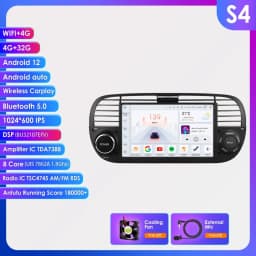Android auto Car Radio Player For FIAT 500 Abarth 2007-2015 Multimedia GPS Navigation autoradio Support Carplay Octa Core 7862