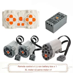 MOC Blue-tooth APP Remote Control Set - Rechargeable Battery Box Motor Set Speed Controller for PF Building Block Modifications