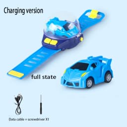 2.4G Children's Watch Remote Control Car Toy Novelty RC Car Toy Cartoon Portable USB Charging Watch Car Kid Birthday Gift