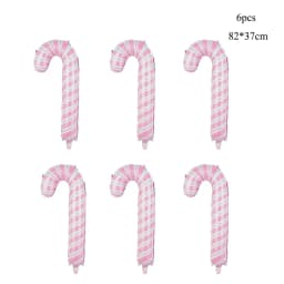 6Pcs Large Christmas Balloons Candy Cane Foil Balloon Christmas Windmill Candy Globos Kids Toy New Year Christmas Decorations