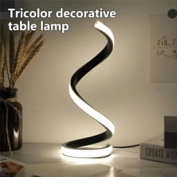 LED Night Light Modern Dimmable Spiral Table Lamp Bedroom Bedside Lamps Night Lights for Living Room Office Nightstand Bookshelf