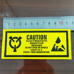 100pcs CAUTION STATIC SENSITIVE DEVICES Electronics Products Safety Warning Label Static-free Workstation Reminder Sticker