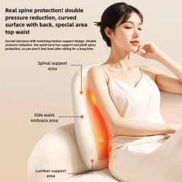 Cervical Vertebra Neck Massager Electric Red Light Heating Waist Back Kneading Massage Cushion Full Body Wireless Mechanical Arm