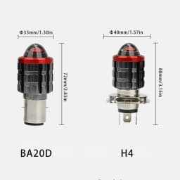 H4 LED Motorcycle H6 LED Moto Motorcycle Headlight White Yellow Bulbs Lens High Low Beam Lamp Motorbike Lamp Scooter