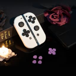 D-pad Cross Direction Button ABXY Key Sticker Joystick Thumb Stick Grip Cap Cover For Nintendo Switch Oled NS Joy-con Skin Case