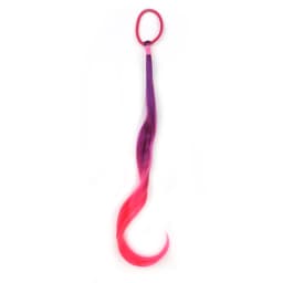 14 Inch Lightweight Colored Hair Extensions Colored Hair Extensions Synthetic for Kids Curly Ponytail Extension with Elastic Tie