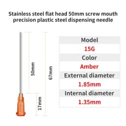 14G-27G 50mm Dispensing Machine Syringe Needle 2 Inch Stainless Steel Dispensing Needle Spiral Mouth Nozzle Glue Needle