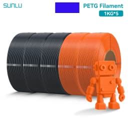 SUNLU 5KG PLA/PETG/ High Speed Matte PETG Filament 1.75mm 1KG Without Tray 3D Printer Filament for 3D Printer,Refll Filament
