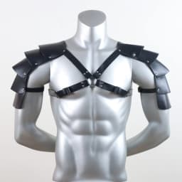 Men Medieval PU Leather Shoulder Armor Belt Halloween Cosplay Knight Body Chest Harness Adjustable Viking Shoulder Belt