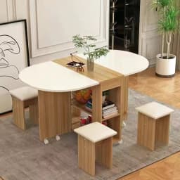 Folding Dining Table Set 4 Chairs Italian Nordic Luxury Dining Table Decorate Simple Mesas Y Sillas De Comedor Kitchen Furniture