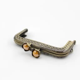 10pcs 8.5cm Lotus Head Beads Bronze Flat Edges Square Metal Purse Frame Handle for Clutch Bag Accessories Making Kiss Clasp