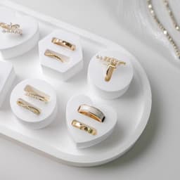 Gypsum white ring display stand, jewelry ring holder, earring storage organizer, creative jewellery,photography props
