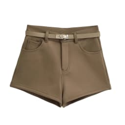 High Waist A-Line Wide Leg Pants Women's Casual Shorts Spring 2025 Korean Style Retro Elegant Outerwear Hot Pants