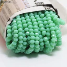 Isywaka Solid Army Green Colors 4*6mm 50pcs Rondelle Austria Faceted Crystal Glass Beads Loose Spacer Round Beads Jewelry Making