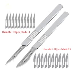 11# 23# Carbon Stell Scalpel Blades With Handle DIY Cutting PCB Phone LCD Screen Repair Tool Surgical Knife