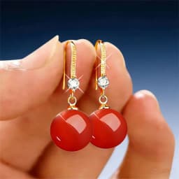 925 Sterling Silver Drop Earrings Inlaid With 5A Zircon Agate, Hotan Jade Women's Earrings Party Wedding Jewelry Accessories
