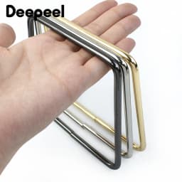 2Pcs Deepeel 12cm Metal Square Ring Bag Handles Purse Frame Kiss Clasp Women Handbag WovenBag Handle Replace Bags Accessories