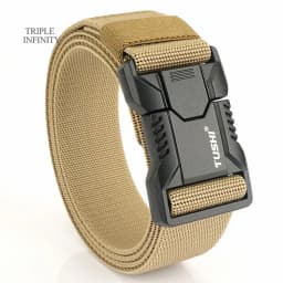 New Aluminum Alloy Quick Release Pluggable Buckle Elastic Belts For Men Durable Tactical Belt Cowboy Outdoor Army Belt Hunting