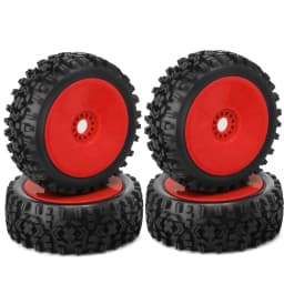 RC 1/8 Buggy Tires and Wheels 17mm Hex Rubber Off Road Tyres for 1:8 Buggy Truck Car HSP Kyosho MP10 VRX HPI Hobao ARRMA Typhon