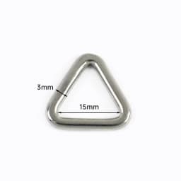 10Pcs 3-5x15-50mm 304 Stainless Steel Triangle Ring Buckle for Dog Harness Leash Webbing Bag Strap Junction Connector Hardware